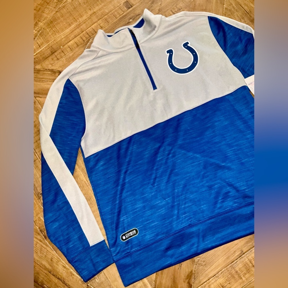 Indianapolis Colts quarter zip jacket - sample tag attached - size L